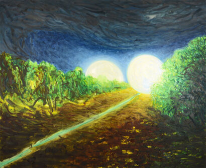 Road of Persistence Leading to the World of a Dream - A Paint Artwork by Robert van de Graaf