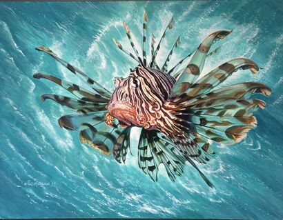 Fish Lion - A Paint Artwork by MariAnna