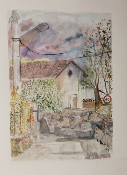 Casa sulla via 1 - A Paint Artwork by E.C. Martinnetto