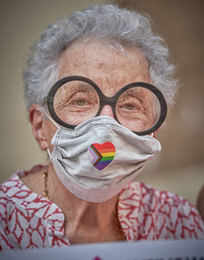 5. Masked NYC – Witness to Our Time: Sylvia Weinstock - A Photographic Art Artwork by Andrew Joshua Parrillo