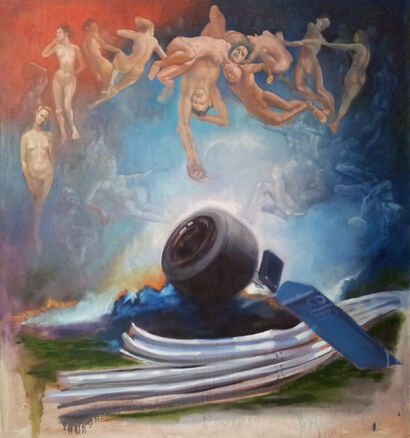 La mort do prince eux bleus - a Paint Artowrk by Roman Illovsky