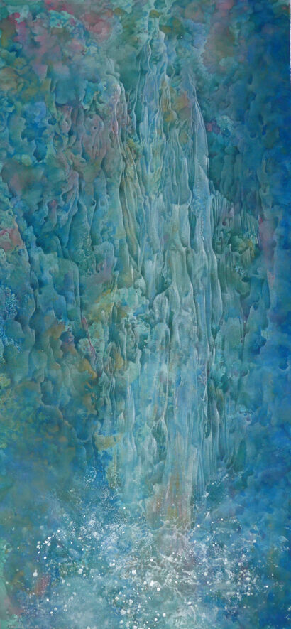 the waterfall - A Paint Artwork by Anea Mari