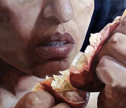 Eating Eve 1 - a Paint Artowrk by Emma Sadler Eriksson