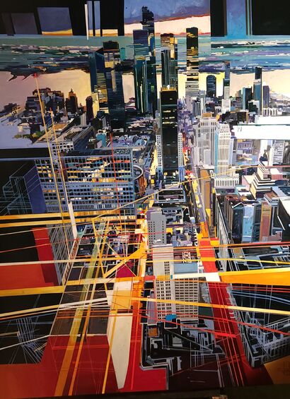 Hudson Yards in New York - a Paint Artowrk by JOSEP FRANCÉS