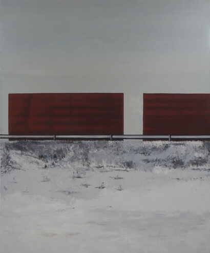 Red Lorry - a Paint Artowrk by Roger McNulty