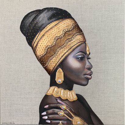 AFRICAN BEAUTY - a Paint Artowrk by Nati