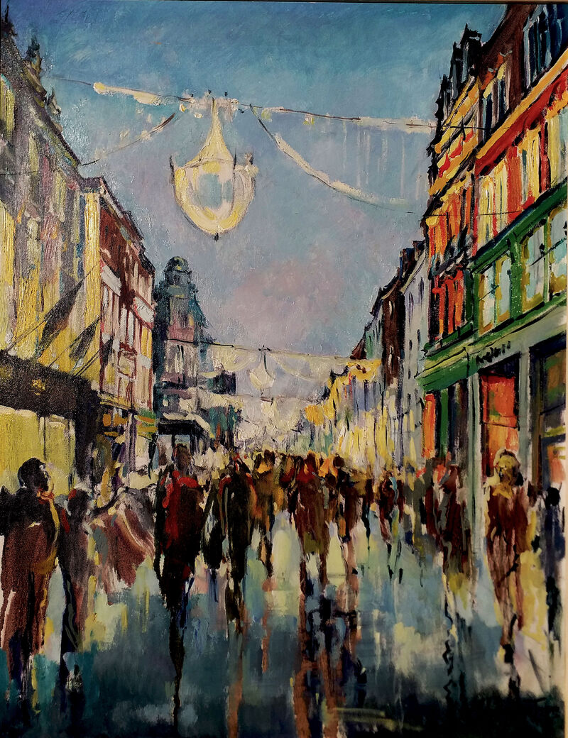 Grafton Street Dublin - a Paint by Tetyana  Tsaryk