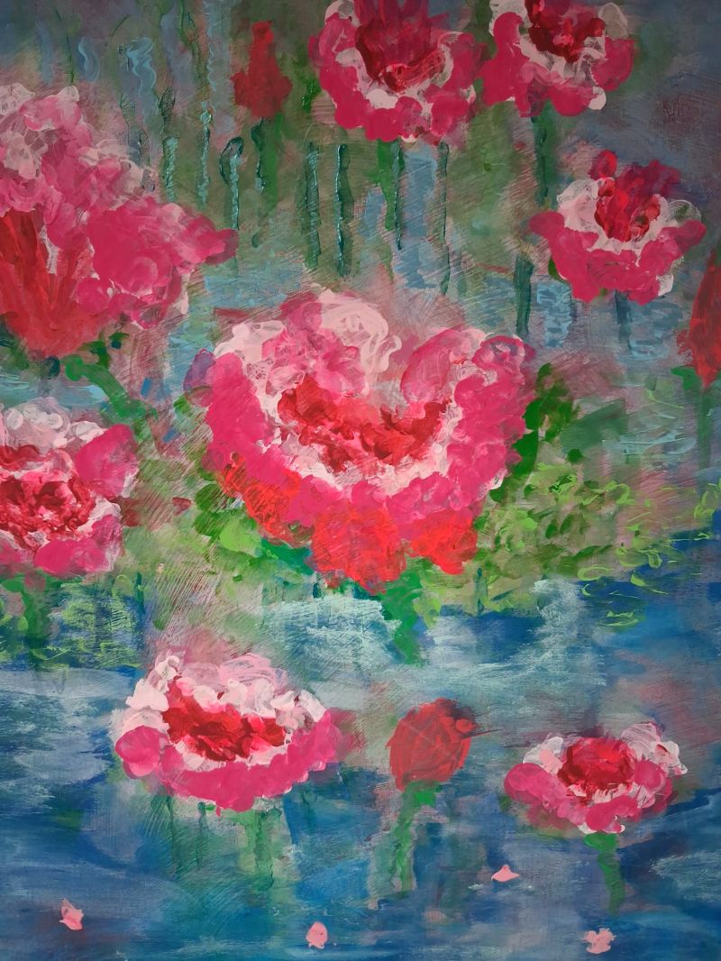 the lake - a Paintings by Solange Levitte