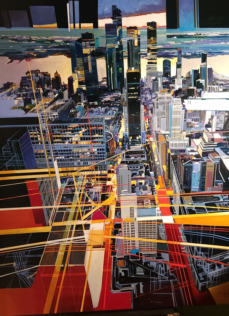 Hudson Yards in New York - a Paintings by JOSEP FRANCÉS