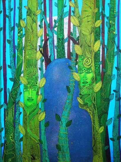 The forest in me - A Paint Artwork by Luiza Poreda 