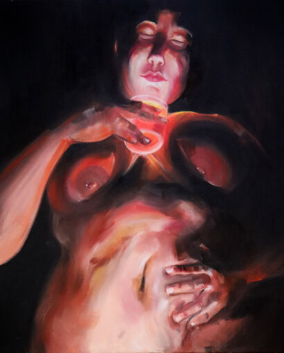 Candle-lit series’s, Anna Sophia - A Paint Artwork by Emilie Raud