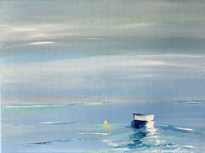 L’aube tranquille  - a Paint Artowrk by Bleu2cobalt.art