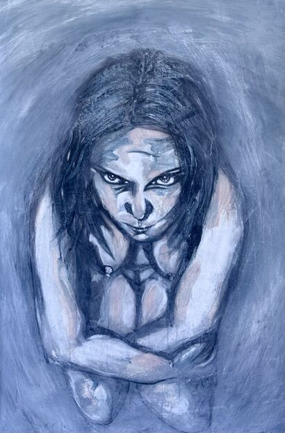 Self portrait  - a Paint Artowrk by Nadine Van Bogaert
