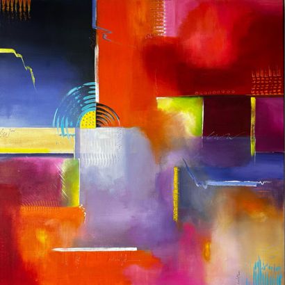 Red and Blu - a Paint Artowrk by Carla Pistola