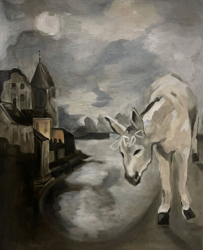 The Donkey  - A Paint Artwork by Zora Zajicek
