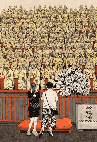 150 Buddhas - a Paint Artowrk by Svetlana Dorosheva