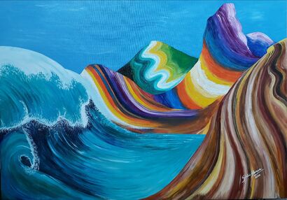 Tsunami of Colors - A Paint Artwork by SIRLEI SULZBACH (name)