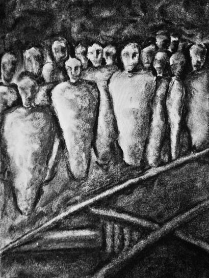 Crowded - a Paint Artowrk by Ritta Shoufan