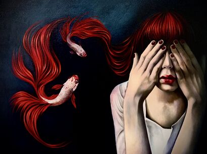 Non mi vedo  - A Paint Artwork by Carmíne Antonucci 