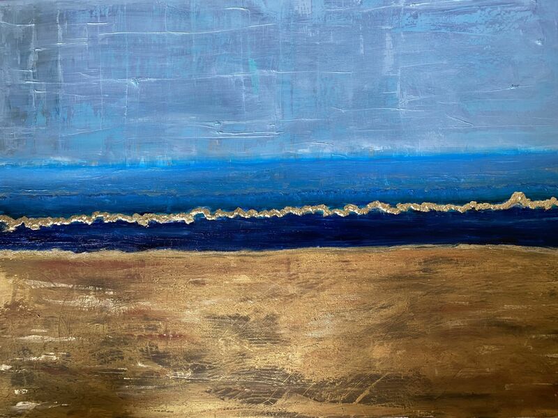 The sea in Grado - a Paint by Angelika Lukesch