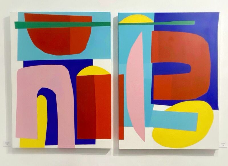Diptico Interacciones III y IV  - a Paintings by Silvina Chinni