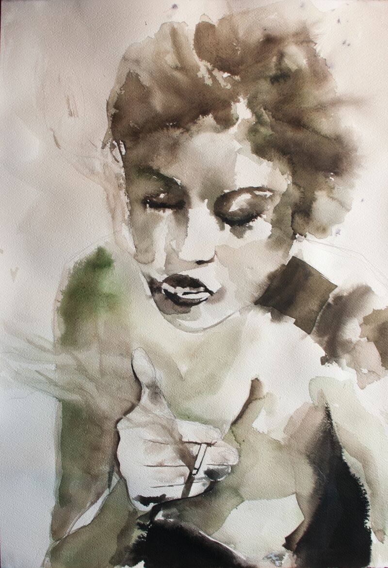 Jealousy and anger pierced through her skin - a Paint by Sonja de Graaf