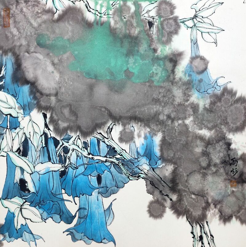 Joan compose full branches - a Paintings by Yushan Xie