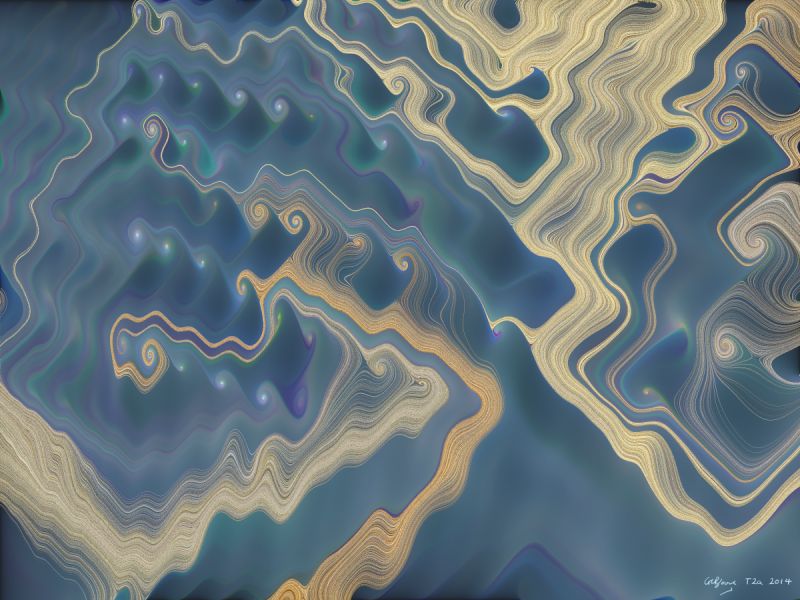 Sand Flow - a Digital Graphics and Cartoon by Graeme Boore