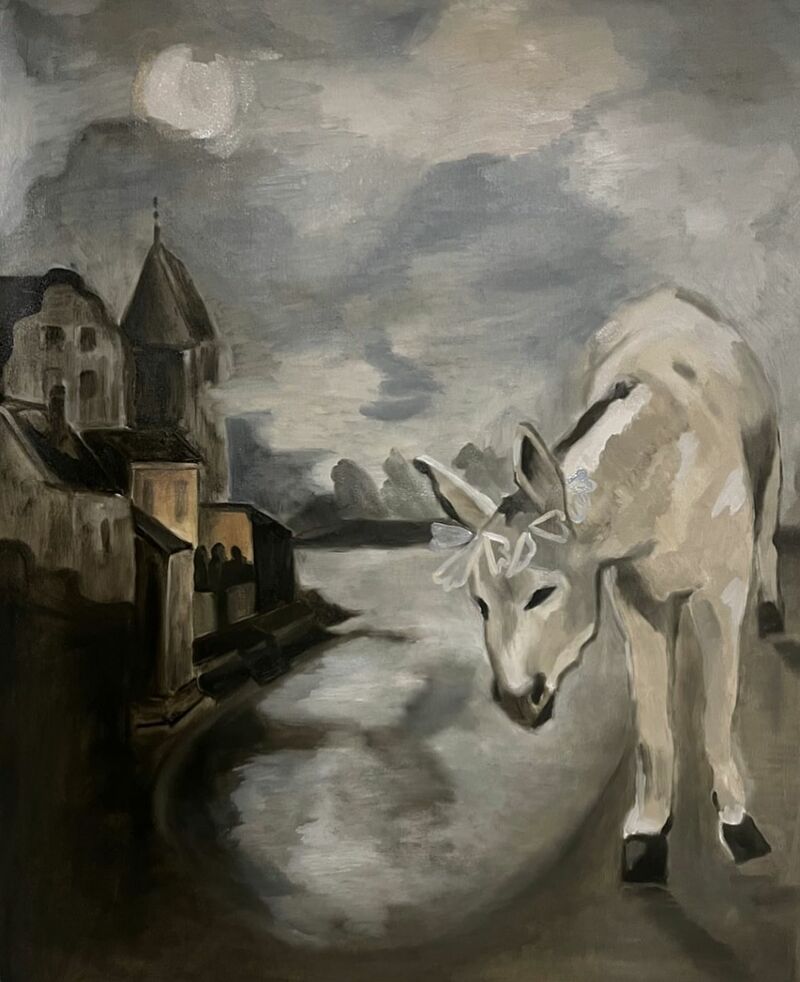 The Donkey  - a Paint by Zora Zajicek