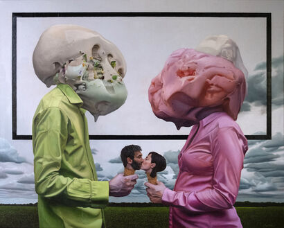 Il gusto del bacio - A Paint Artwork by Michele Giustolisi