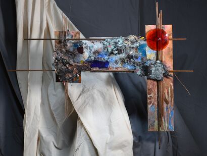 Glass Casting & Copper Wall Sculpture - a Sculpture & Installation Artowrk by Bill Battaglia