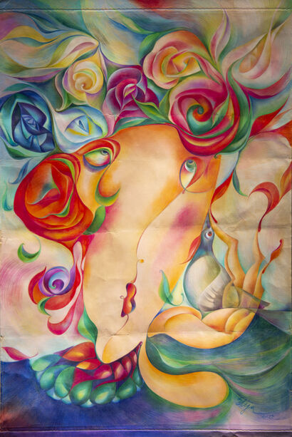 Rosella - a Paint Artowrk by Etija Gorbante