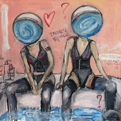 Two girls in your bath - a Paint Artowrk by Anna Poliakova