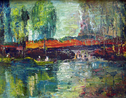 Cu barca - A Paint Artwork by Elizabet 