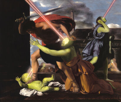 Having Found the Lowest Threshold (St. George Slaying the Dragon) - a Paint Artowrk by Adam Mysock
