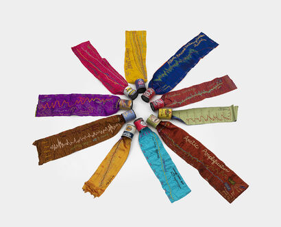 Oil Can Graphs - a Sculpture & Installation Artowrk by Bonnie Peterson