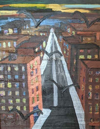 Bronxville ,Brooklyn in my mind - a Paint Artowrk by Nono