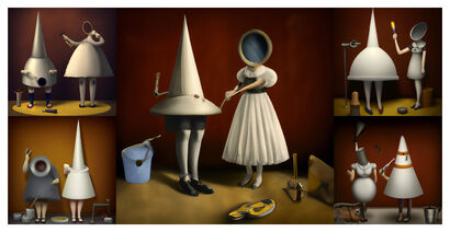 Mirror girl #2 - A Digital Graphics and Cartoon Artwork by Sergey Yablonsky