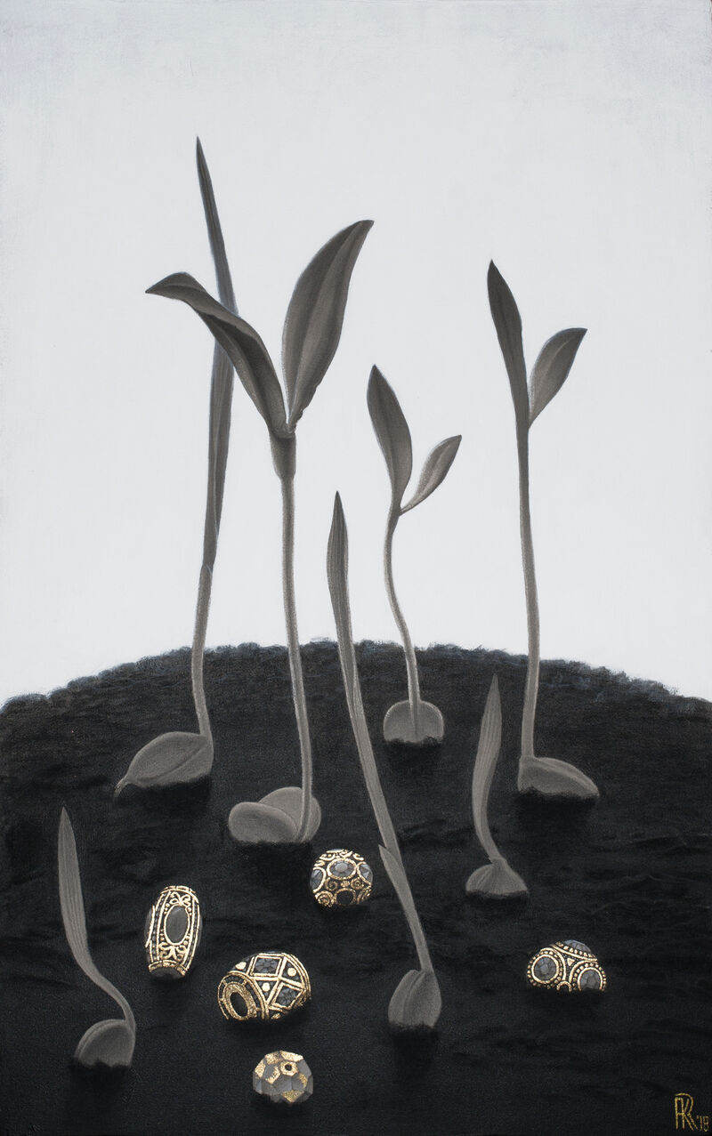 Sprouts and beads - a Paint by Anastasia Kuznetsova-Ruf