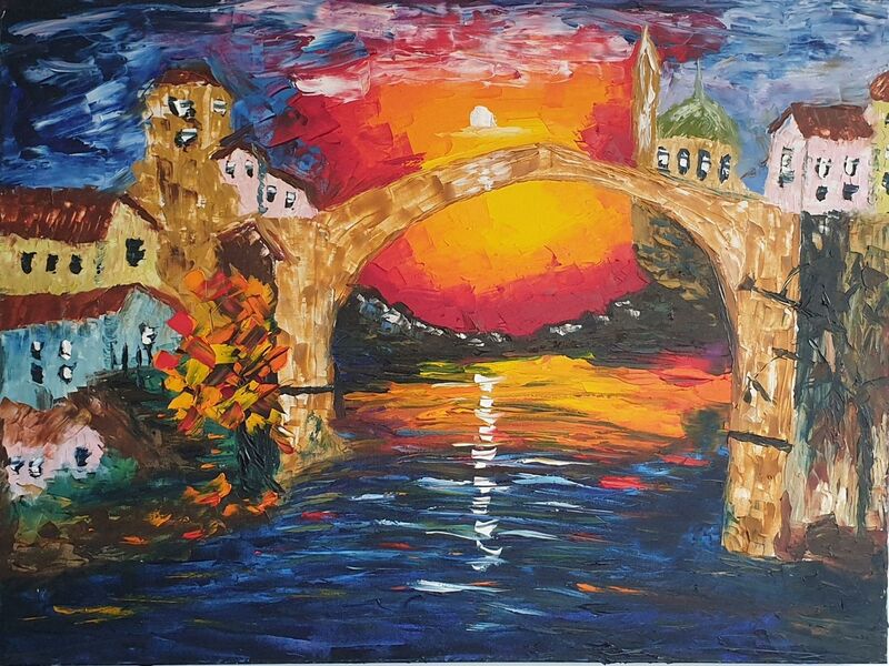 Stari Most - a Paintings by Macmod