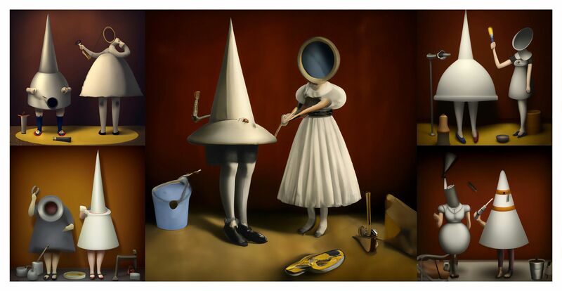 Mirror girl #2 - a Digital Graphics and Cartoon by Sergey Yablonsky