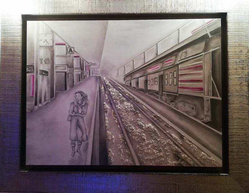 Railway Station - a Paint by Irene Di Biagio