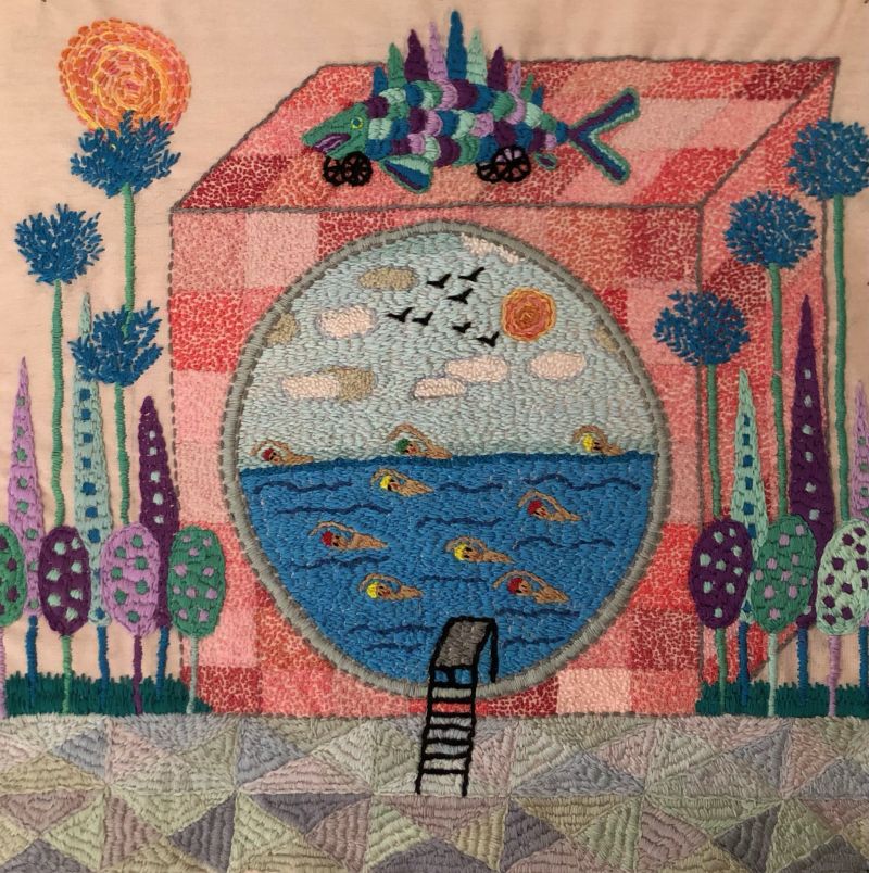 The Swimbox - a Paintings by Stephanie Brucks - STICKART