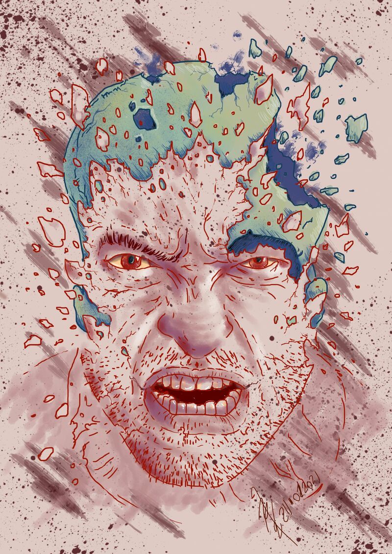 destruction human rage - a Digital Art by dracos