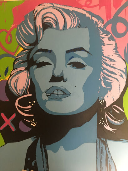 In the Blue Zone: Marilyn Monroe - a Urban Art Artowrk by Rita Hisar