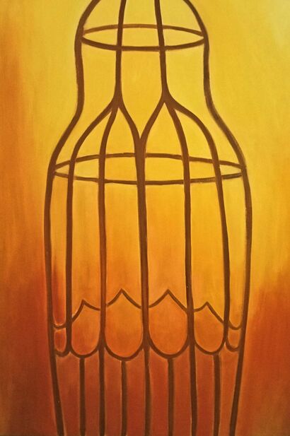 Cage - A Paint Artwork by Lenia Chrysikopoulou