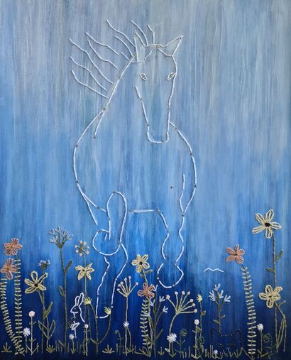 Ghost Horse - a Sculpture & Installation Artowrk by Christine Allan