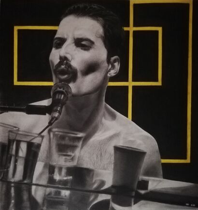 Freddie Mercury - A Paint Artwork by Manuela Lecis