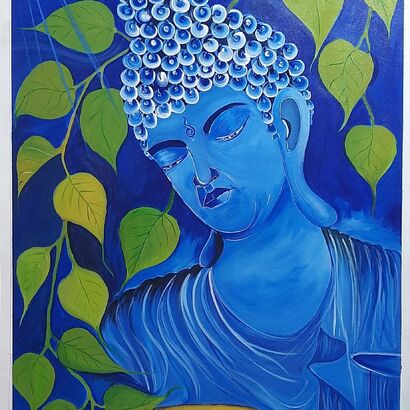 Meditation buddha  - A Paint Artwork by Tejpal  Kalyan 