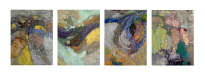 Hopscotching Through Time (series of 4 pieces) - a Paint Artowrk by Kwok Wai Kwong